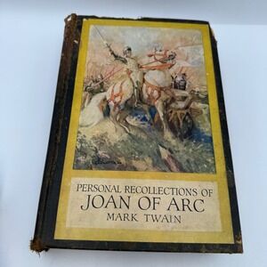 Personal Recollections of Joan of Arc Mark Twain 1926 Harper & Brothers Book